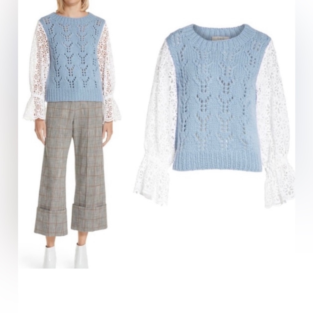 Sea New York Blue and White Sweater - Picture 6 of 6